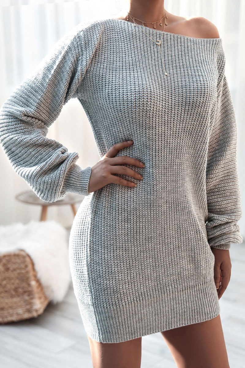 Fashion Casual & Stylish Classic Solid Bateau Neck Straight Dresses