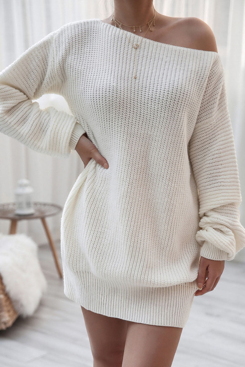 Fashion Casual & Stylish Classic Solid Bateau Neck Straight Dresses