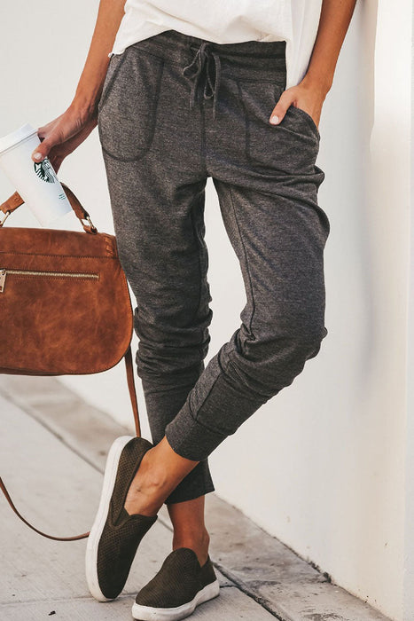 Fashion Street klassieke effen broek Harlan potloodbroek met middelhoge taille