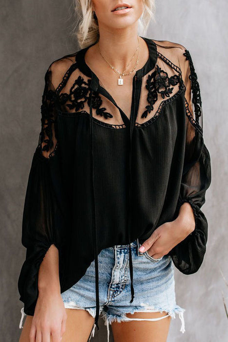 Fashion Street Classic Solid Patchwork V Neck Tops