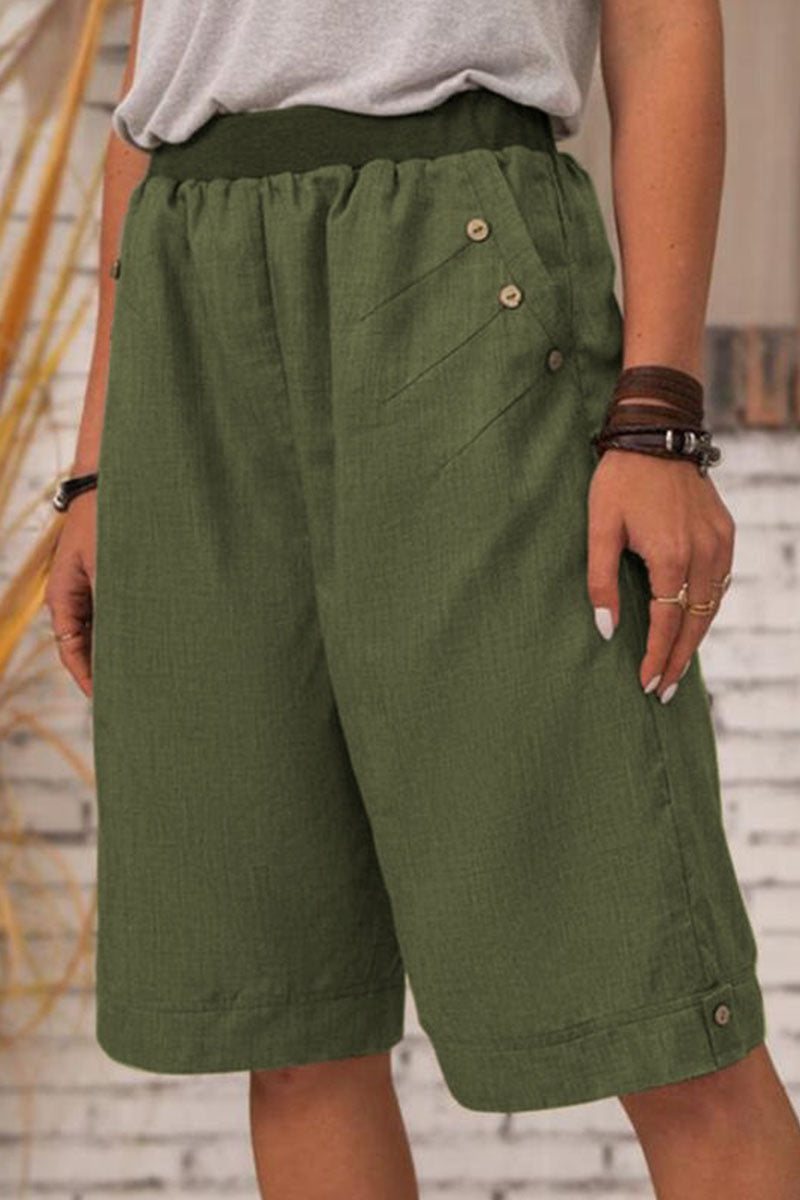 Fashion Casual & Stylish Classic Solid Split Joint Straight High Waist Bottoms