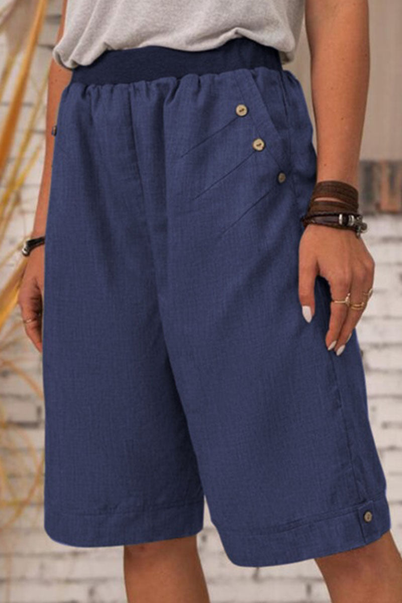 Fashion Casual & Stylish Classic Solid Split Joint Straight High Waist Bottoms