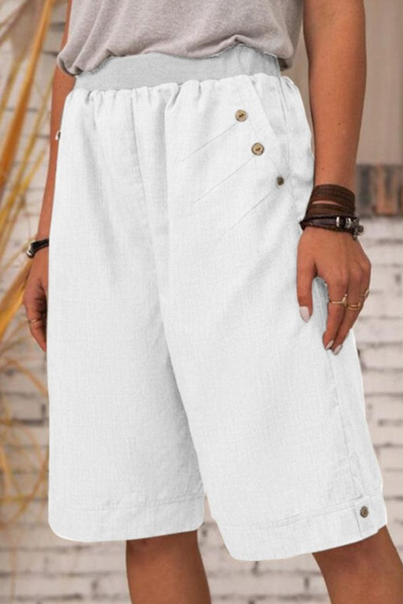 Fashion Casual & Stylish Classic Solid Split Joint Straight High Waist Bottoms