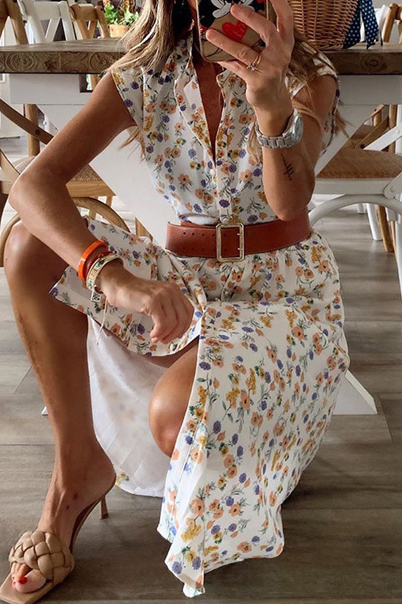 Elevate Your Style with Street Print Mandarin Collar Irregular Dresses