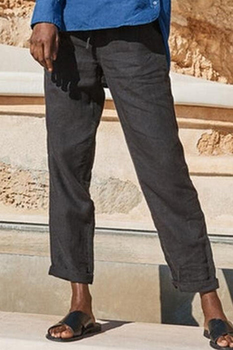 Moda Casual y elegante Clásico Bolsillo sólido Sueltos Pantalones de pierna ancha