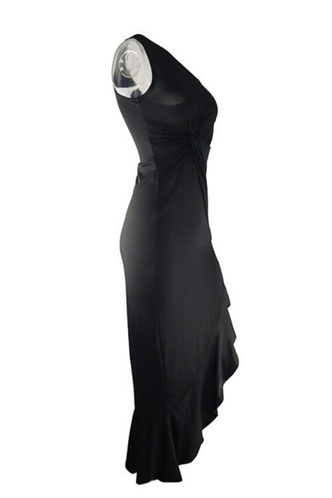 Elegant & Stylish Classic Solid Flounce Slit One Shoulder Evening Dress Dresses(8 Colors)