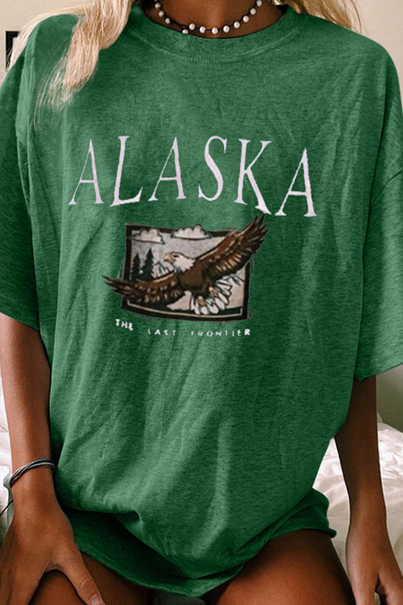 Casual & Stylish Letter Print Basic O Neck T-shirts