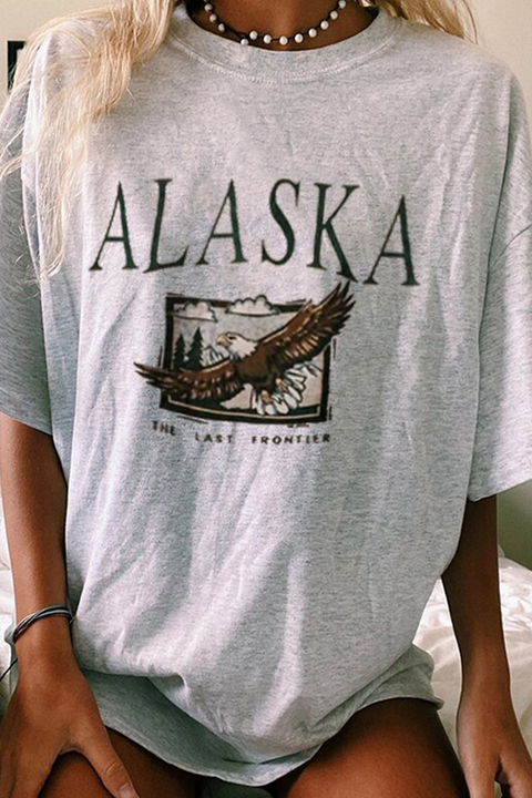 Casual en stijlvolle Basic T-shirts met O-hals en letterprint