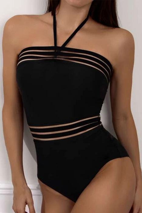 Vacation Classic Solid Patchwork Swimwears