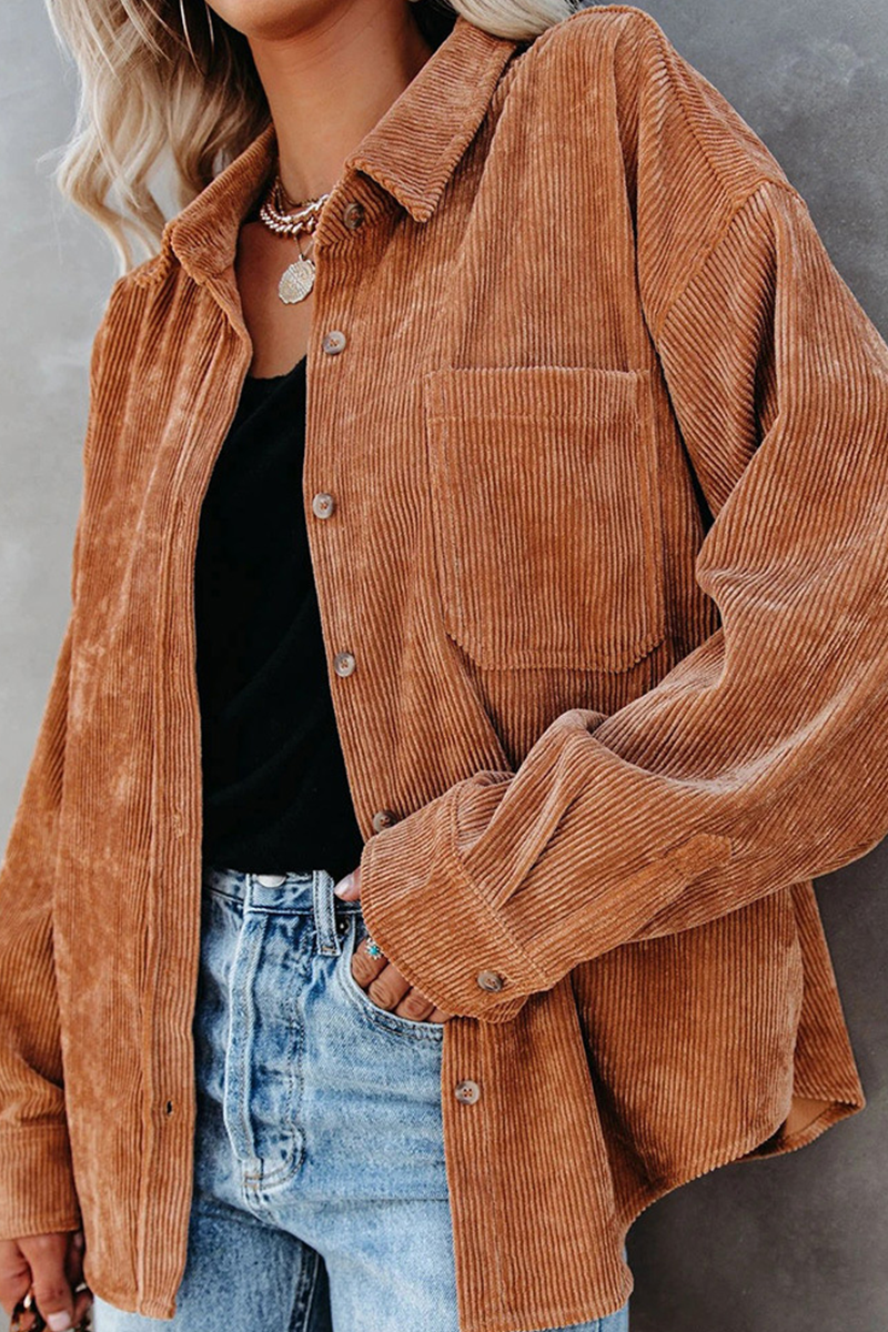 Casual en stijlvolle straat klassieke effen gesp kraag tops (16 kleuren)