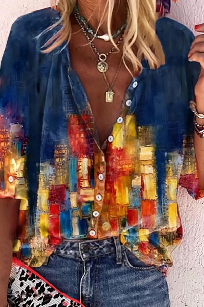 Tops con cuello mandarín y hebilla listos para la calle (elija entre 3 colores)