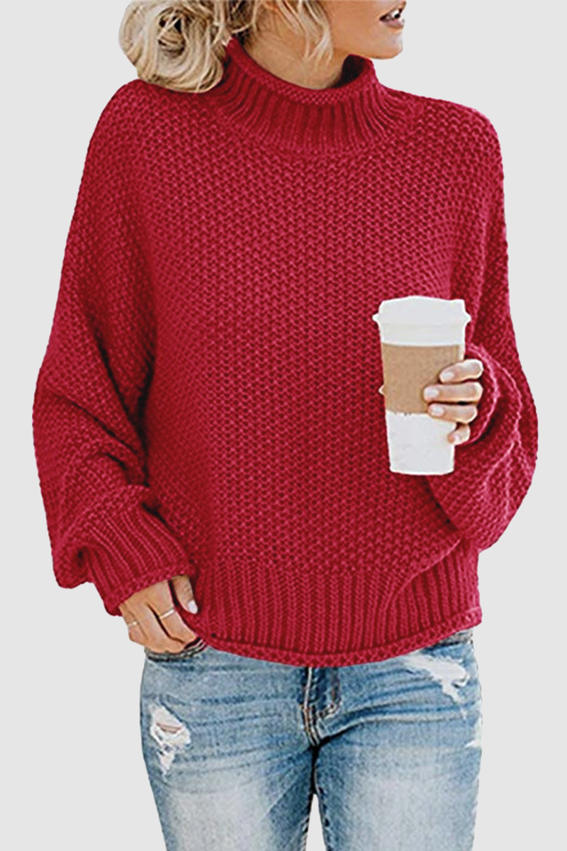 Casual & Stylish Classic Solid Patchwork Turtleneck Sweaters(11 Colors)