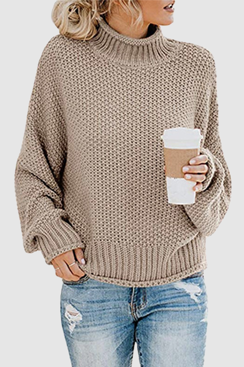 Casual & Stylish Classic Solid Patchwork Turtleneck Sweaters(11 Colors)