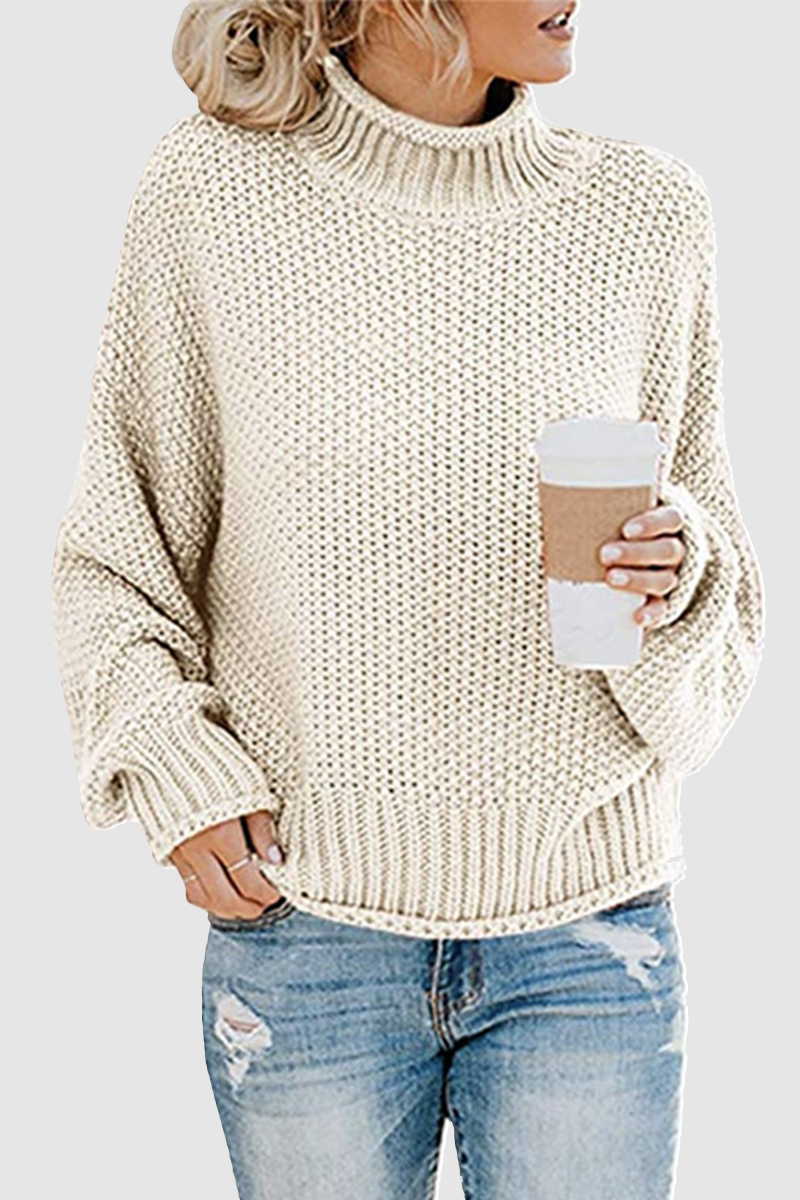 Casual & Stylish Classic Solid Patchwork Turtleneck Sweaters(11 Colors)