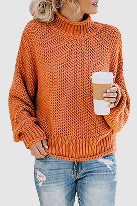 Casual & Stylish Classic Solid Patchwork Turtleneck Sweaters(11 Colors)