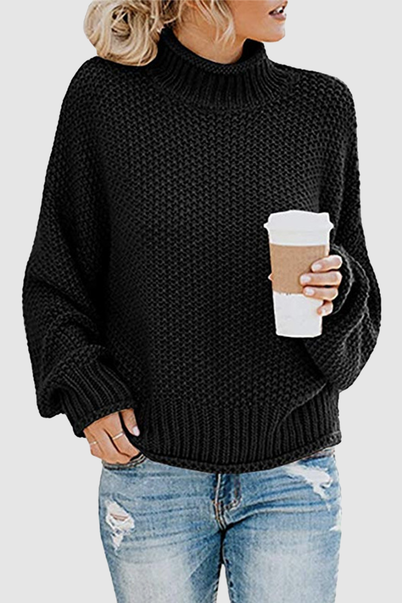 Casual & Stylish Classic Solid Patchwork Turtleneck Sweaters(11 Colors)