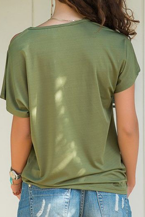 Camisetas con cuello oblicuo y unión dividida, clásicas, informales y elegantes (7 colores)