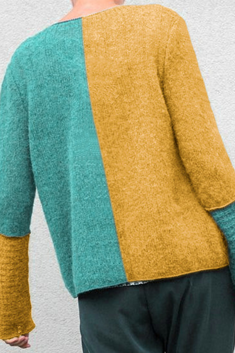 Casual gekleurde knopen V-hals tops Trendy en veelzijdig