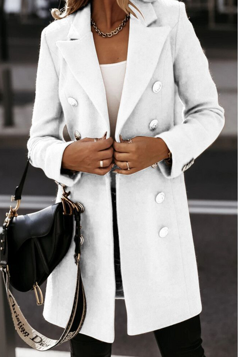Prendas de abrigo con cuello vuelto y hebilla sólida clásica elegante y con estilo (4 colores)