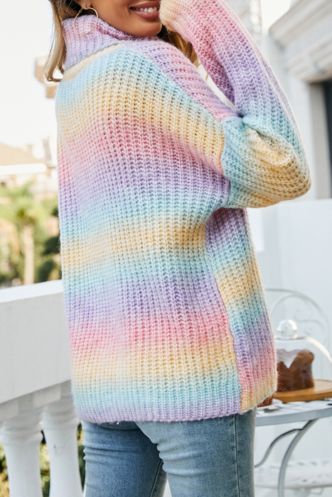 Casual en stijlvolle geleidelijke verandering Basic coltrui topsweater