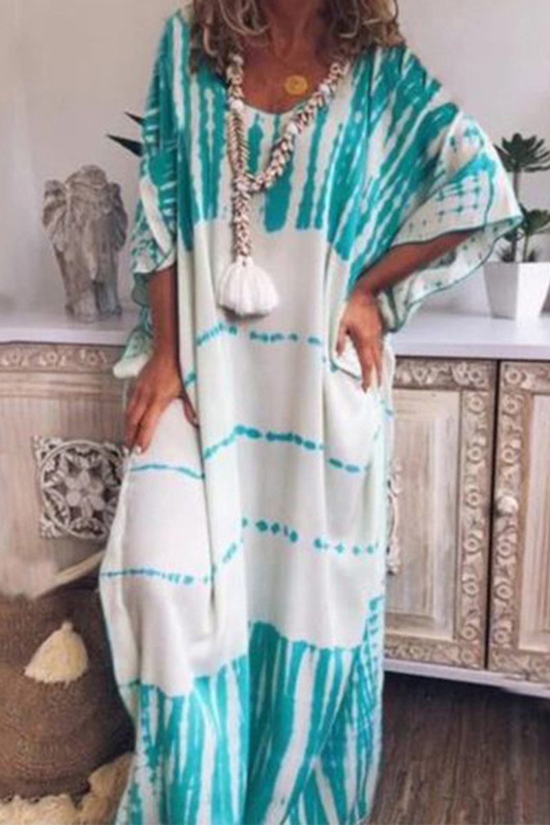 Casual en stijlvolle rechte jurken met O-hals en print