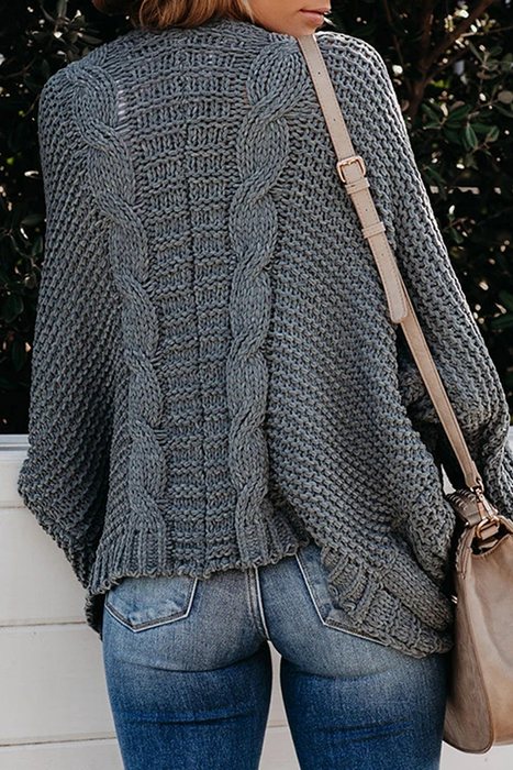 Casual en stijlvolle klassieke effen zak met V-hals topsweater