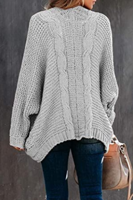 Casual & Stylish Classic Solid Pocket V Neck Tops Sweater