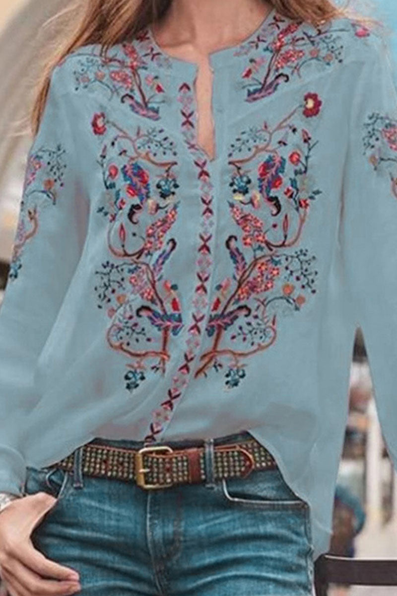 Fashion Forward: Printed Blouses with Mandarin Collar (Available in 3 Colors)