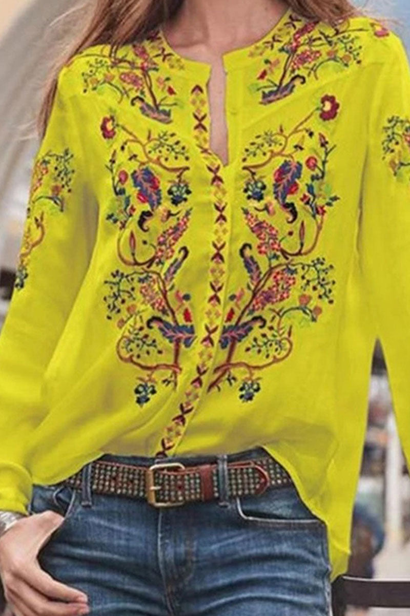 Fashion Forward: Printed Blouses with Mandarin Collar (Available in 3 Colors)