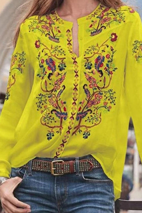 Moda vanguardista: blusas estampadas con cuello mandarín (disponibles en 3 colores)