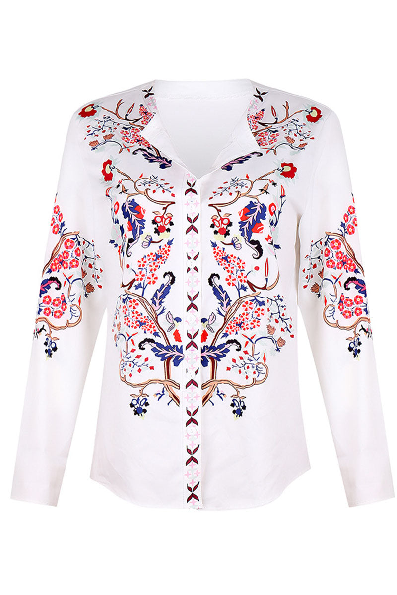 Fashion Forward: Printed Blouses with Mandarin Collar (Available in 3 Colors)