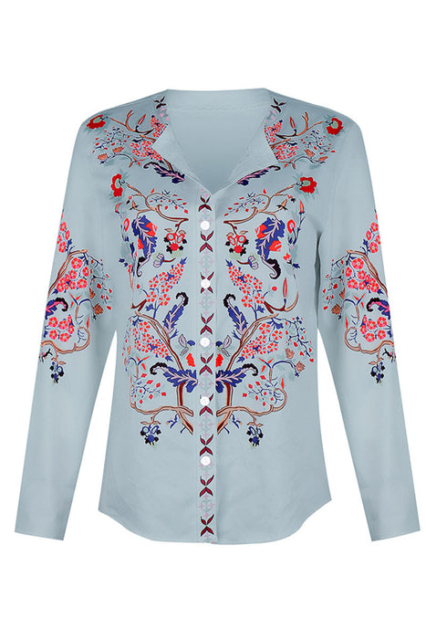 Fashion Forward: Bedrukte blouses met mandarijnkraag (verkrijgbaar in 3 kleuren)