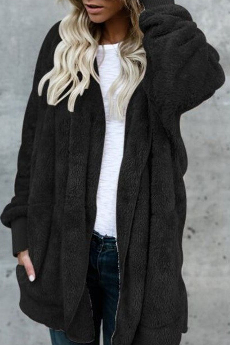 Fashion Casual & Stylish Classic Solid Split Joint Hooded Collar Outerwear(12 Colors)