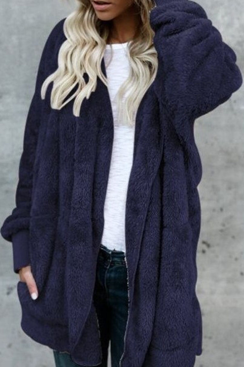 Fashion Casual & Stylish Classic Solid Split Joint Hooded Collar Outerwear(12 Colors)