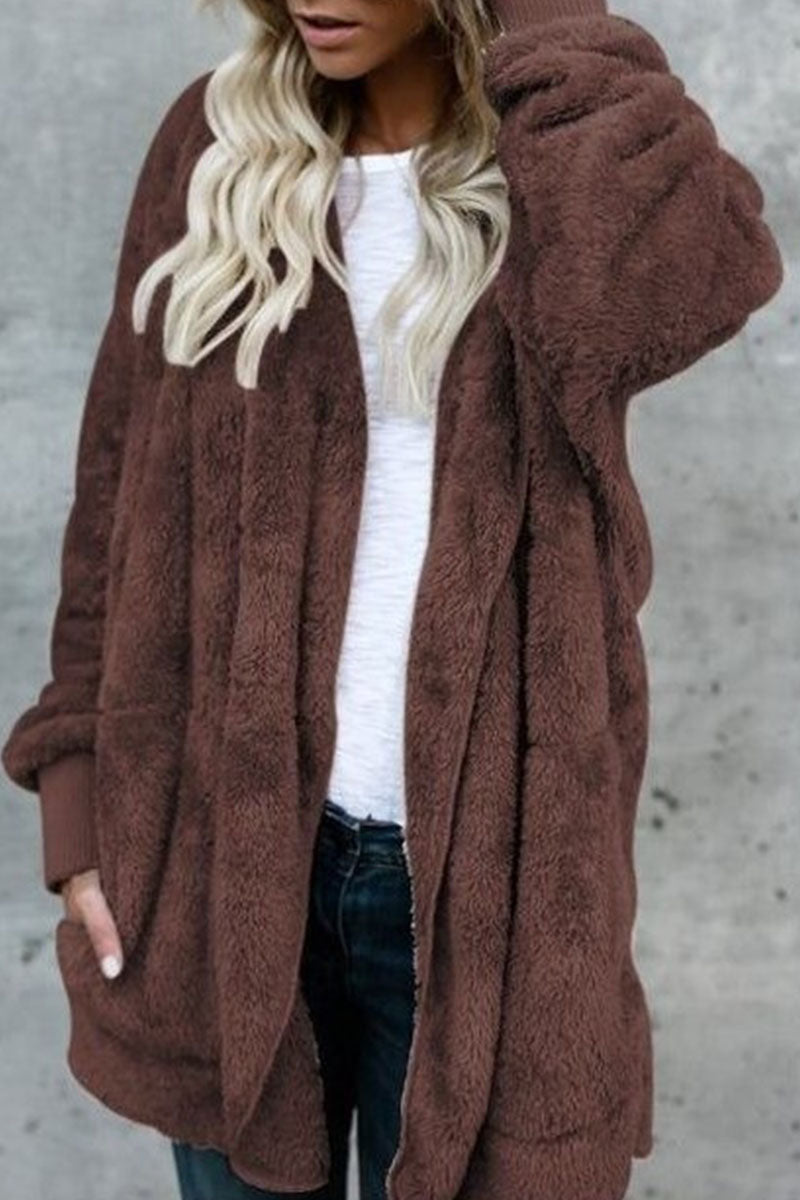 Fashion Casual & Stylish Classic Solid Split Joint Hooded Collar Outerwear(12 Colors)