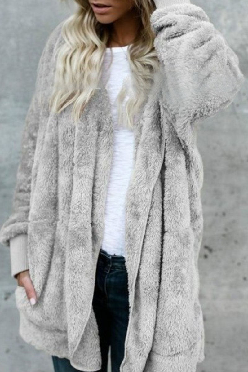 Fashion Casual & Stylish Classic Solid Split Joint Hooded Collar Outerwear(12 Colors)