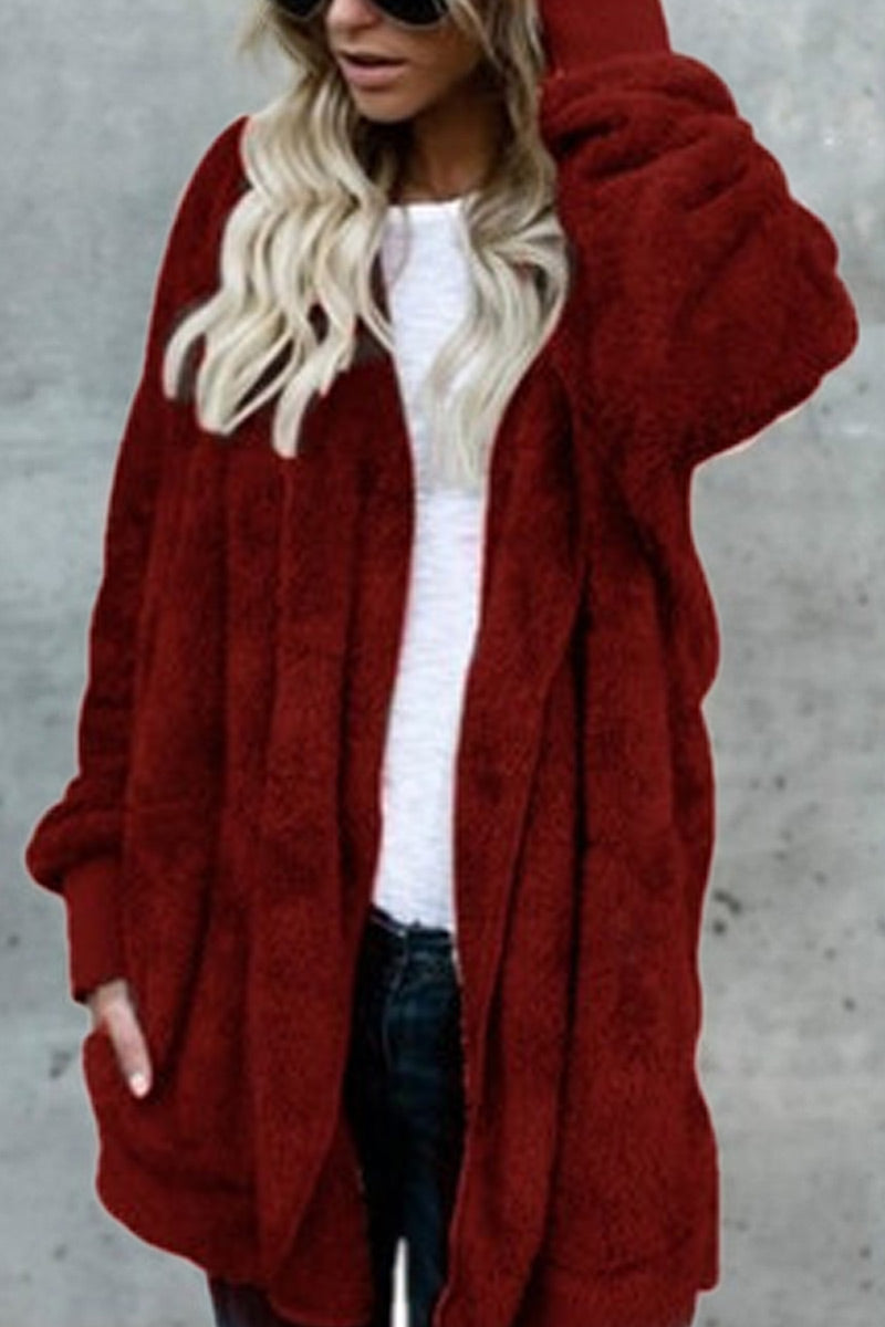 Fashion Casual & Stylish Classic Solid Split Joint Hooded Collar Outerwear(12 Colors)