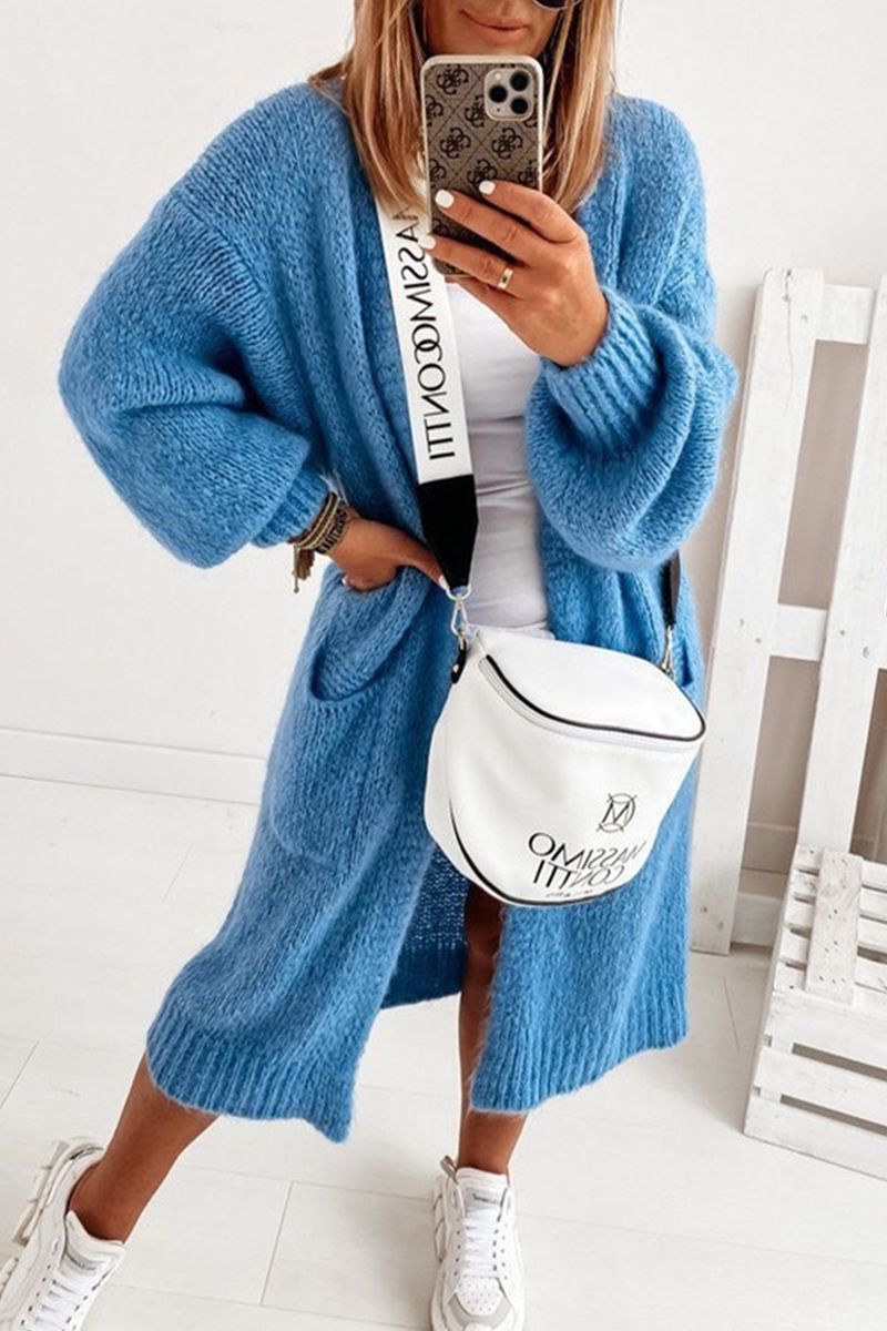 Casual & Stylish Classic Solid Pocket Tops Sweater(4 Colors)