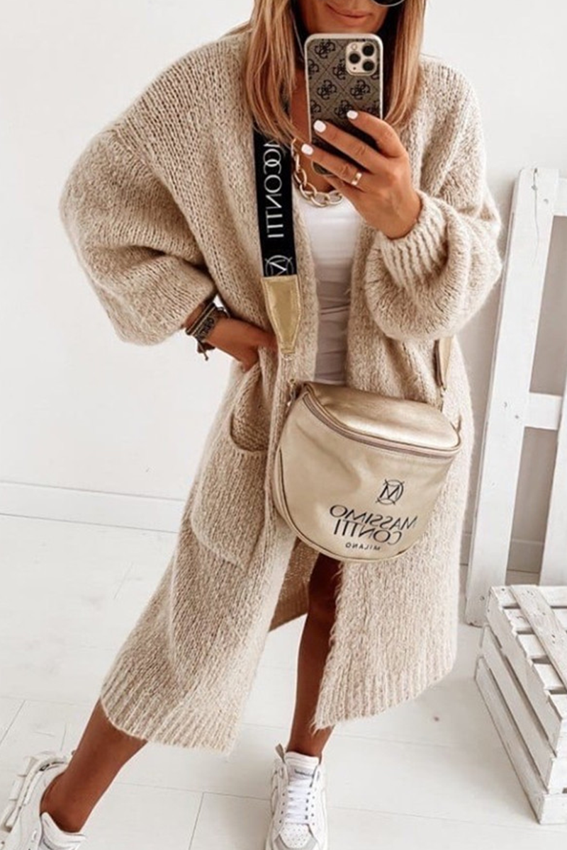 Casual & Stylish Classic Solid Pocket Tops Sweater(4 Colors)