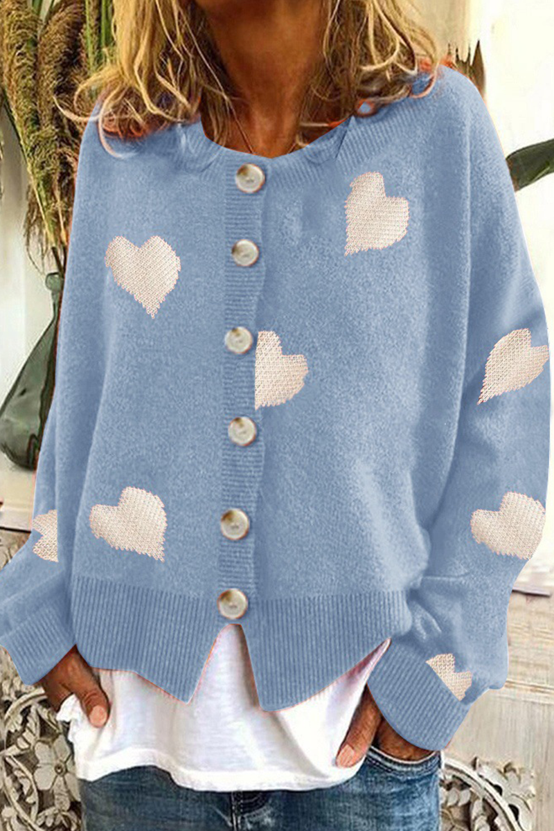 Casual en stijlvolle print-gesp Contrasterende O-hals tops