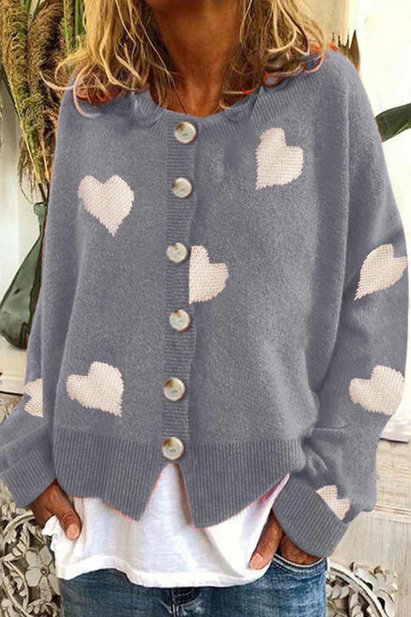 Casual en stijlvolle print-gesp Contrasterende O-hals tops