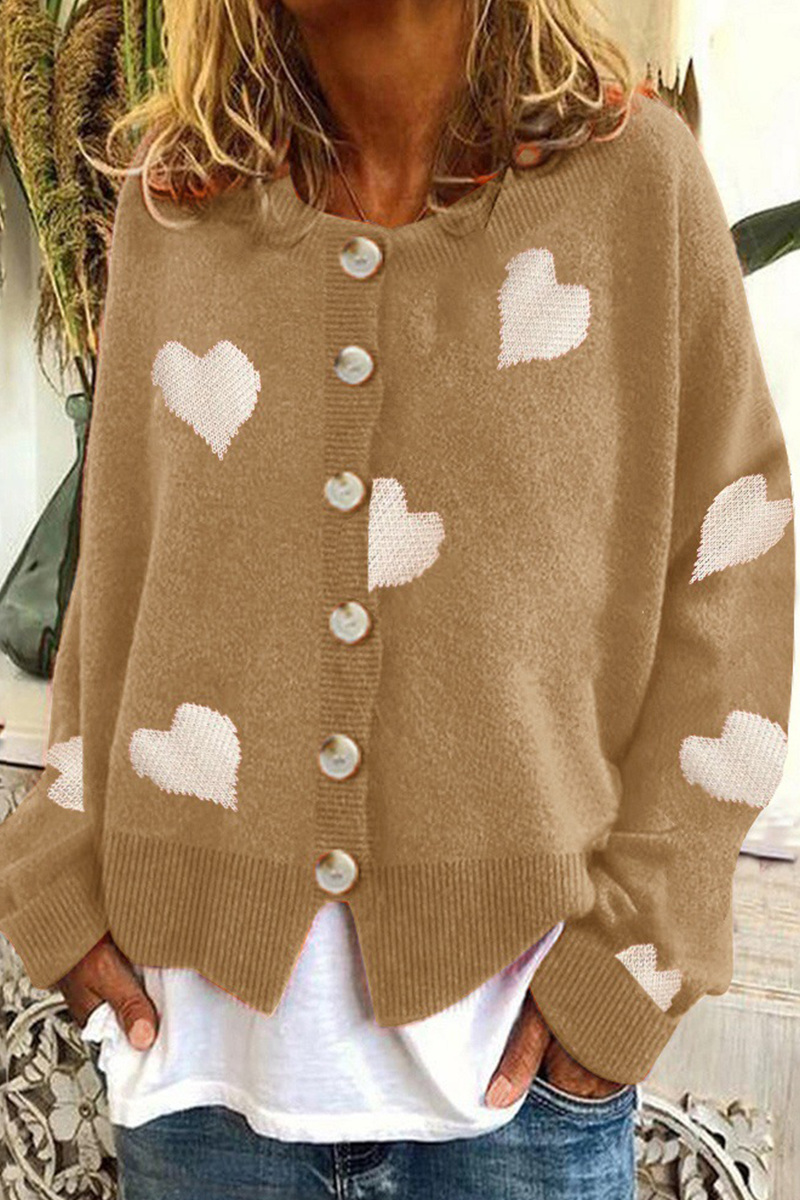 Casual en stijlvolle print-gesp Contrasterende O-hals tops