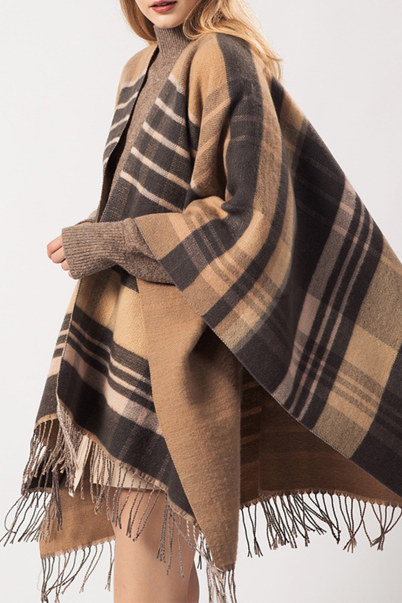 Casual en stijlvolle straat-bovenkleding met patchwork en kwastjes