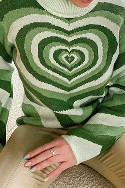 Casual & Stylish Street Print Patchwork Contrast Half A Turtleneck Tops Sweater(4 Colors)