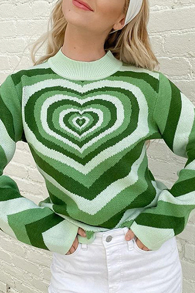 Casual & Stylish Street Print Patchwork Contrast Half A Turtleneck Tops Sweater(4 Colors)