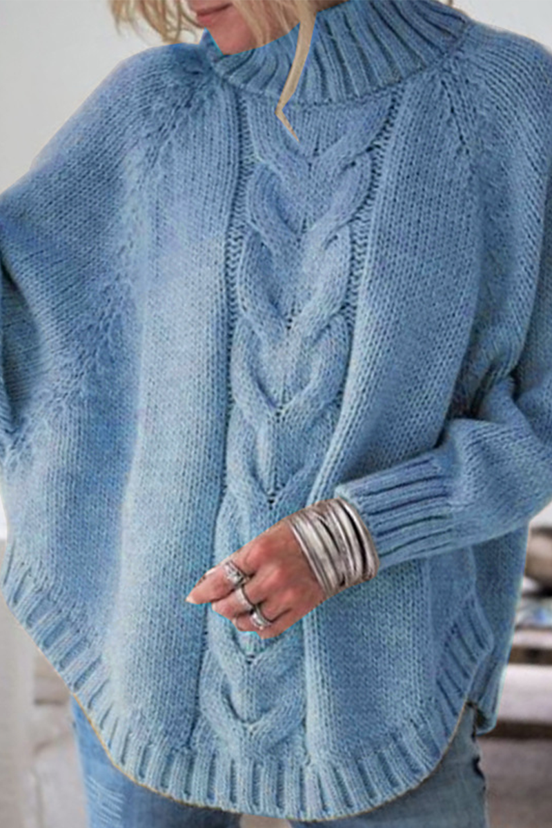 Casual & Stylish Classic Solid Patchwork Half A Turtleneck Tops(6 Colors)