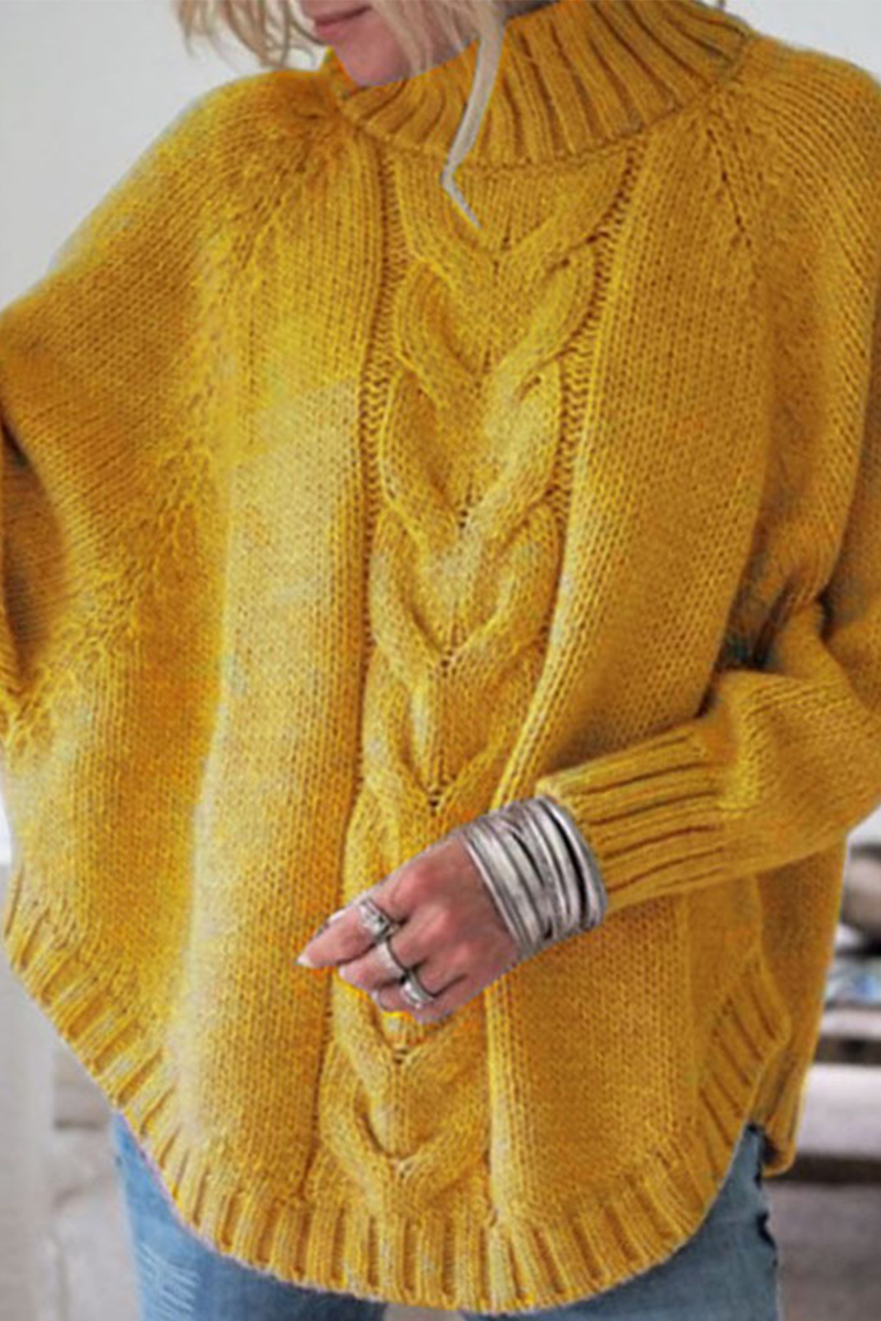 Casual & Stylish Classic Solid Patchwork Half A Turtleneck Tops(6 Colors)