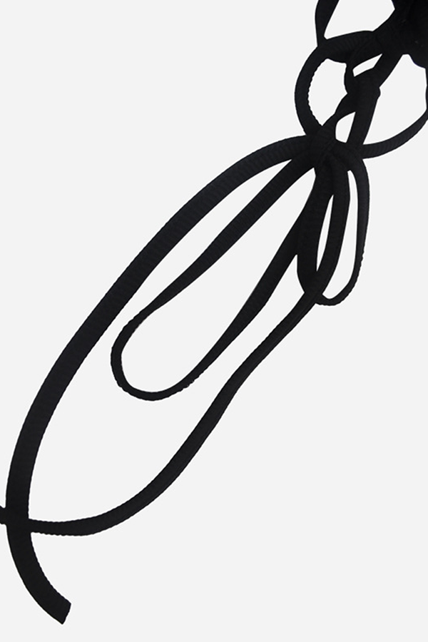 Fashion Street Classic Solid Frenulum Backless Slit Turndown Collar Wrapped Skirt Dresses