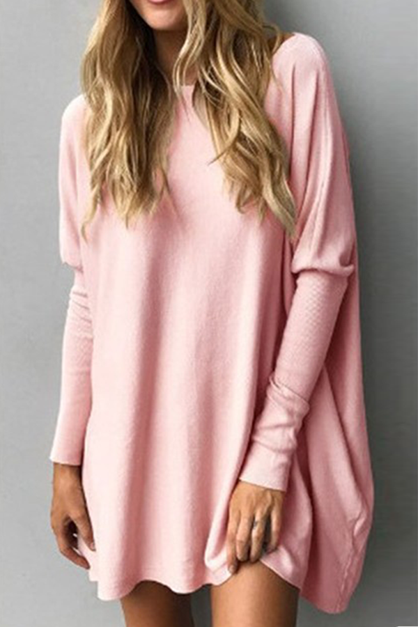 Casual & Stylish Classic Solid Split Joint O Neck Tops(11 Colors)