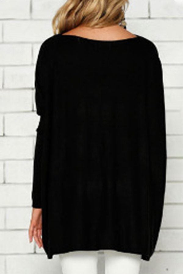 Casual & Stylish Classic Solid Split Joint O Neck Tops(11 Colors)